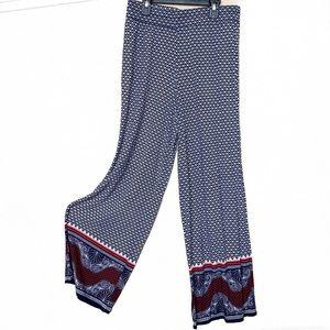 Printed Pants with Stretchy Waist